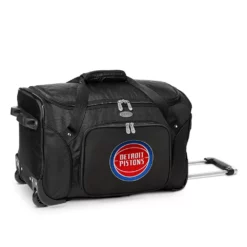 Denco Detroit Pistons 22-Inch Wheeled Duffel Bag