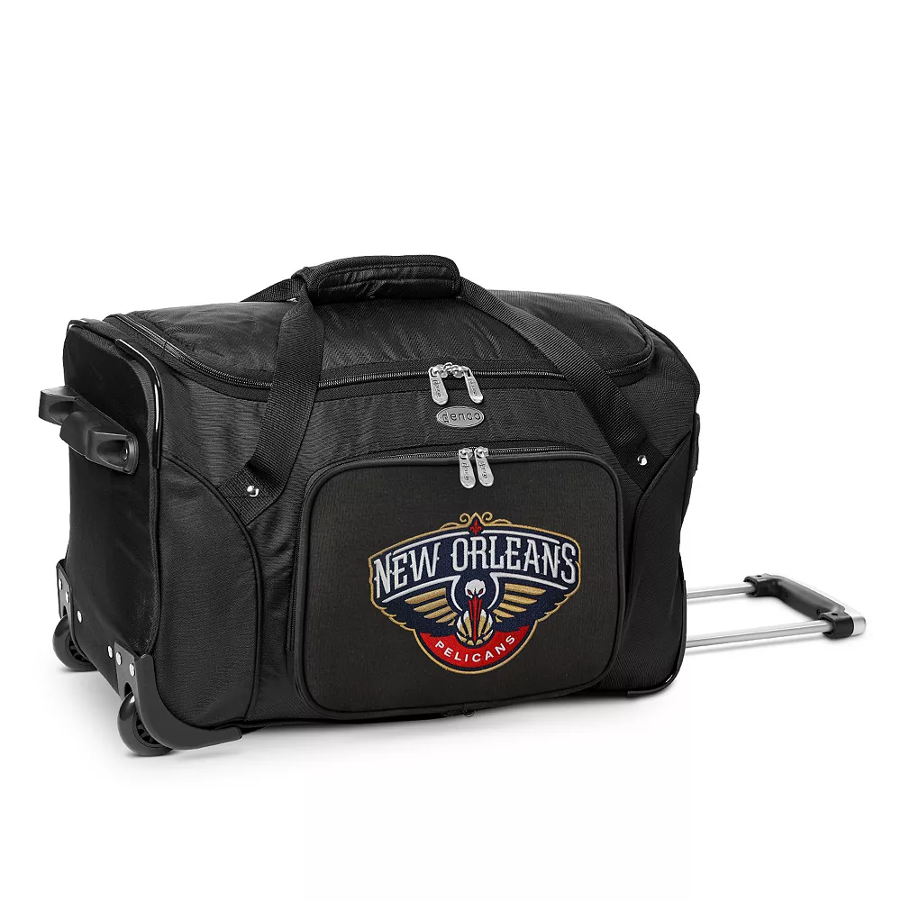 Denco New Orleans Pelicans 22-Inch Wheeled Duffel Bag 3 Denco New Orleans Pelicans 22-Inch Wheeled Duffel Bag