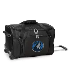 Denco Minnesota Timberwolves 22-Inch Wheeled Duffel Bag