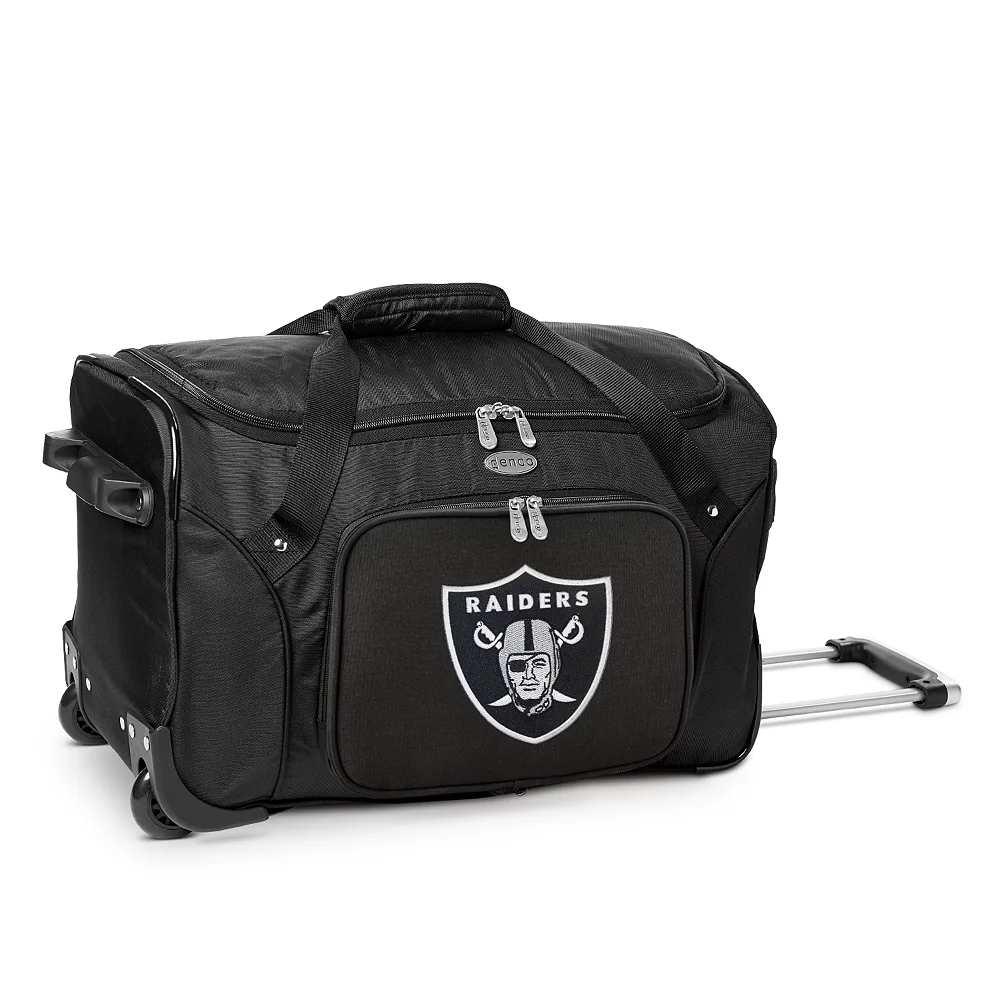 Denco Oakland Raiders 22-Inch Wheeled Duffel Bag 3 Denco Oakland Raiders 22-Inch Wheeled Duffel Bag
