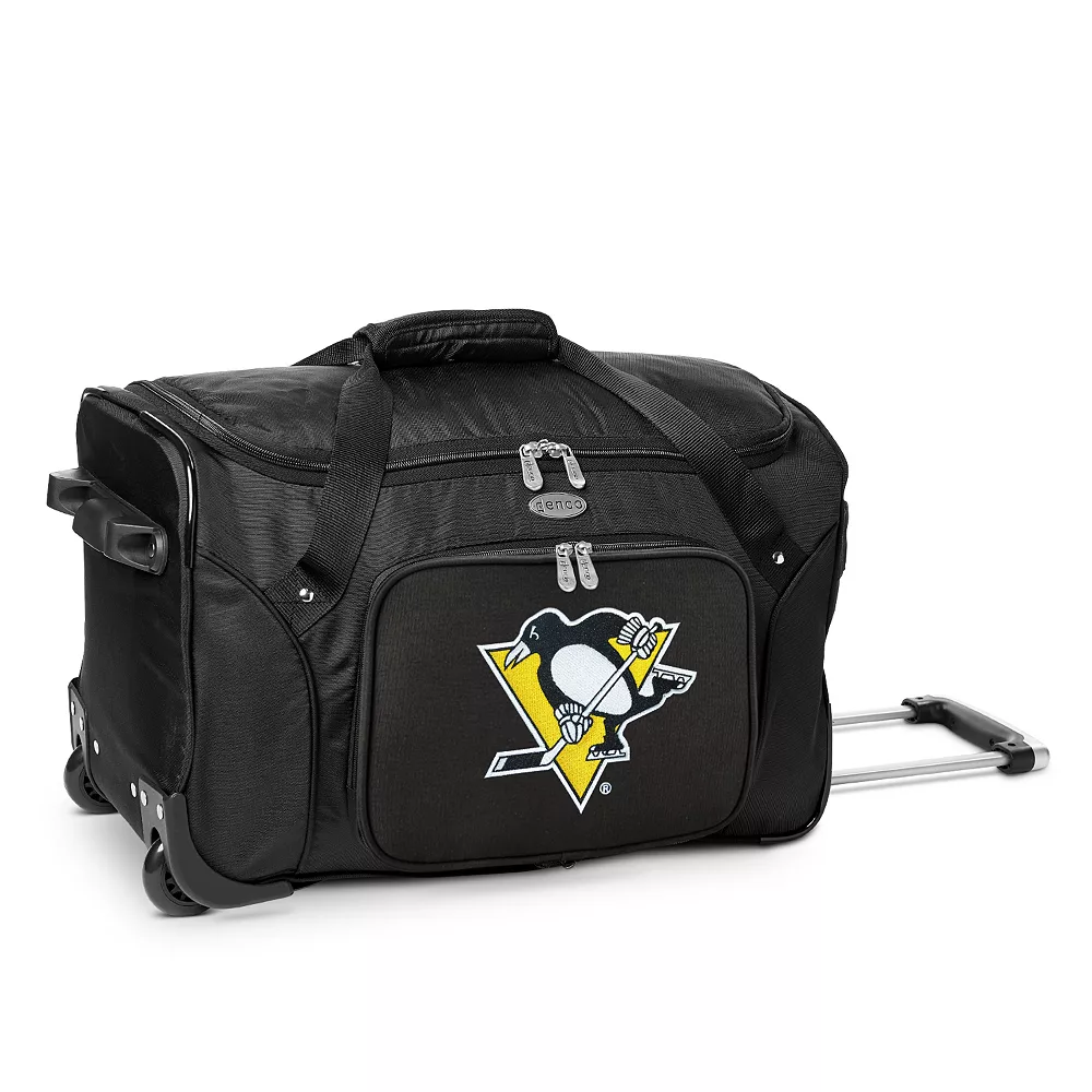 Denco Pittsburgh Penguins 22-Inch Wheeled Duffel Bag 3 Denco Pittsburgh Penguins 22-Inch Wheeled Duffel Bag