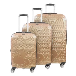 Ful Disney's Minnie Mouse Textured 3-Piece Hardside Spinner Luggage Set