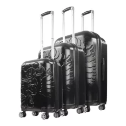 Ful Disney's Mickey Mouse Molded 3-Piece Hardside Spinner Luggage Set