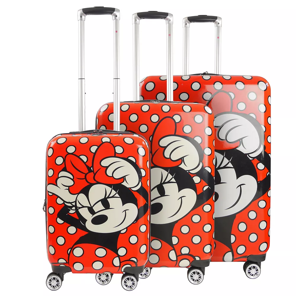 Ful Disney's Minnie Mouse Printed Polka Dot II 3-Piece Hardside Spinner Luggage Set 4 Ful Disney's Minnie Mouse Printed Polka Dot II 3-Piece Hardside Spinner Luggage Set - Image 2