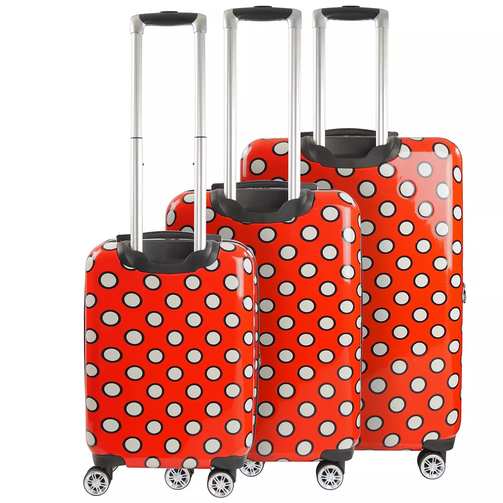 Ful Disney's Minnie Mouse Printed Polka Dot II 3-Piece Hardside Spinner Luggage Set 5 Ful Disney's Minnie Mouse Printed Polka Dot II 3-Piece Hardside Spinner Luggage Set - Image 3
