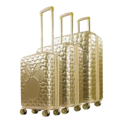 Ful Disney's Minnie Mouse Quilted 3D Molded 3-Piece Hardside Spinner Luggage Set